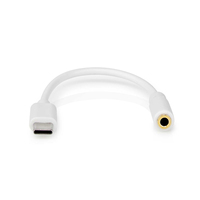 Nedis CCGB65950WT01 tussenstuk voor kabels USB A 3.5mm Wit