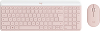 Logitech MK470 Slim Combo klawiatura Dołączona myszka RF Wireless QWERTZ Niemiecki Różowy