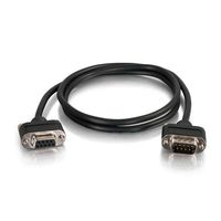 C2G 6ft CMG-Rated DB9 Low Profile Null Modem M-F serial cable Black 1.8 m