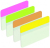 3M 686-PLOY note paper Rectangle Green, Orange, Pink, Yellow 6 sheets Self-adhesive