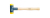Wiha No-recoil soft-head hammer with hickory wooden handle.