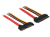 DeLOCK 83803 SATA kábel 0,3 M SATA 22-pin Fekete, Vörös, Sárga