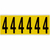 Brady 3450-4 etiket Rechthoek Verwijderbaar Zwart, Geel 6 stuk(s)