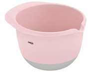 Emsa Preps & Bake Rührschüssel 1,4 L aus Kunststoff in der Farbe rosa/grau. Mit