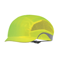 Lekka czapka ochronna HardCap Aerolite®, 2,5cm daszek, żółta o wysokiej widoczności