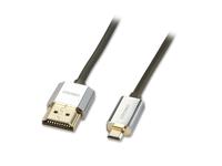 LINDY HDMI High Speed Kabel an Micro HDMI CROMO Slim 2m