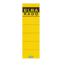 ELBA Ordner-Rückenschild "rado" kurz, selbstklebend aus Papier, für Rückenbreite 8 cm, gelb, Beutel mit 10 Schildern