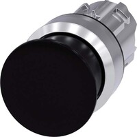 Pilzdrucktaster 22mm, rund, schwarz 3SU1050-1AD10-0AA0