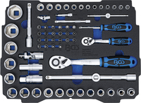 Schaumeinlage für Art. BOXSYS1 & 2: Steckschlüssel-Satz | 6,3 mm (1/4") / 12,5 mm (1/2") | BGS systainer® | 65-tlg.