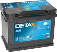 DETA DK600 Start-Stop AGM 12V 60Ah 680A Autobatterie