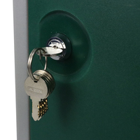 One Door Modular Plastic Locker - Green - Keys (Included)
