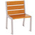 Silaos Wood and Steel Chair - RAL 7044 - Silk Grey - Light Oak - Without Armrests