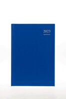 5 Star Office 2024 Diary Day to Page Casebound and Sewn Vinyl Coated Board A5 210x148mm Blue.