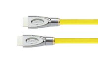 Anschlusskabel HDMI® 2.0 Kabel 4K2K / UHD 60Hz, AKTIV (Redmere Chipsatz), OFC, Nylongeflecht gelb, 1