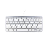 R-Go Clavier Compact, QWERTY (US), blanc, filaire