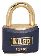 Kasp K12440BLUD Függő lakat 40 mm Különböző időben záródó Aranysárga Kulcsos zár