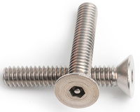 6-32 UNC X 1/2 PIN HEX (SW1/8) COUNTERSUNK SECURITY SCREW A2 STAINLESS STEEL