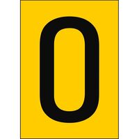 Numbers & letters DIN A4 size 210.00 mm x 297.00 mm NL7541A4YL-O, Black, Yellow, Rectangle, Permanent, Black on yellow, A4,Self Adhesive Labels