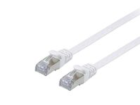 Cat.6A U/Ftp Flat Patch Cable, 5.0M, White