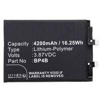 Battery 16.25Wh 3.87V 4200mAh for Xiaomi Mobile Mobiltelefon-alkatrészek