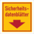 Fahnenschild - Sicherheitsdatenblätter, Rot/Gelb, 20 x 20 cm, Kunststoff, Text