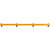 Barrera parachoques, altura 390 mm, una sola barra, longitud 6 m, amarillo tráfico.