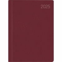 Taschenkalender 660 8,3x10,7cm 1 Woche/2 Seiten bordeaux 2025