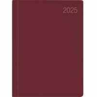 Taschenkalender 660 8,3x10,7cm 1 Woche/2 Seiten bordeaux 2025