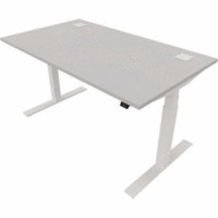 Schreibtisch eModel 2.0 140x80cm weiß/platinum