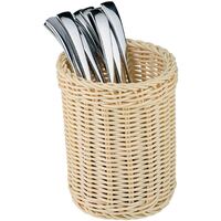 APS Round Rattan Cutlery Basket Made of Polypropylene 155(H) x 125(�)mm