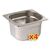 Vogue Set of Gastronorm Pans with Lids in Stainless Steel - 4 x 1/6 GN 100 mm