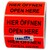 Versandaufkleber - Hier öffnen/Open here - 100 x 50 mm, 1.000 Warnetiketten, Papier rot