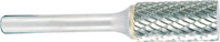 Hartmetallfräser, Form A Zylinder ohne Stirnverzahnung d1 6.0 mm, Schaftdurchmesser 6.0 mm Kreuzverzahnung