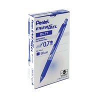 PENTEL RETRACT METAL TIP BLUE PK12