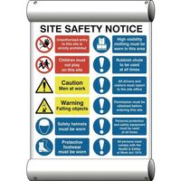 Site safety notice safety banner
