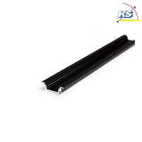 Einbauprofil P34-14, für LED-Strips bis 1.4cm Breite, 200cm, Schwarz eloxiert