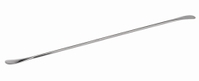 Micro spatule double en acier inox 18/10 ronde courbée Largeur spatule 12 mm
