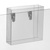 Regalprospekthalter / Prospekthänger / Prospektspender zum Aufstecken auf Glasblende, transparent | zum Aufstecken auf 6-10 mm Glasblenden