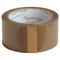 LYRECO PREMIUM csomagolószalag, 50 mm x 100 m, barna, 6 darab