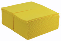 Yellow Disposable Napkins 40cm 8-Fold Linen Feel Airlaid Paper Pack of 50