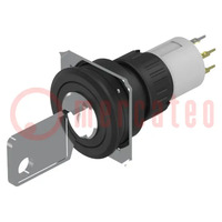Switch: rotary with key; 22mm; Stabl.pos: 1; NC + NO; flat; 51