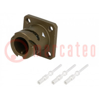 Connector: military; socket; male; PIN: 3; size 10SL; VG95234; olive