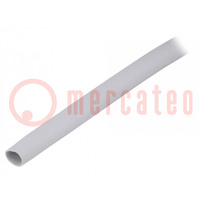 Insulating tube; silicone; light grey; -30÷200°C; Øint: 8mm; L: 1m