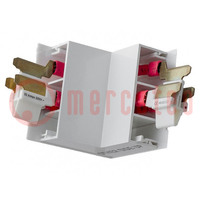 Angle external connector; white
