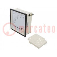 Woltomierz; na panel; VDC: 0÷10V; Klasa: 1,5; Umax: 600V; 144x144mm