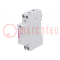 Contactor: 2-pole installation; 25A; 230VAC; NC x2