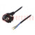 Cable; 3x1mm2; CEE 7/7 (E/F) plug angled,wires,SCHUKO plug; PVC