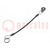 Retaining cable; Plating: PVC; stainless steel; 150mm; Body: black