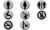 helit Piktogramm "the badge" WC Damen & Herren", rund,silber (5690766)