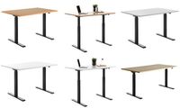 Topstar Sitz-/Steh-Schreibtisch, (B)1.200 mm, schwarz/ahorn (77240435)